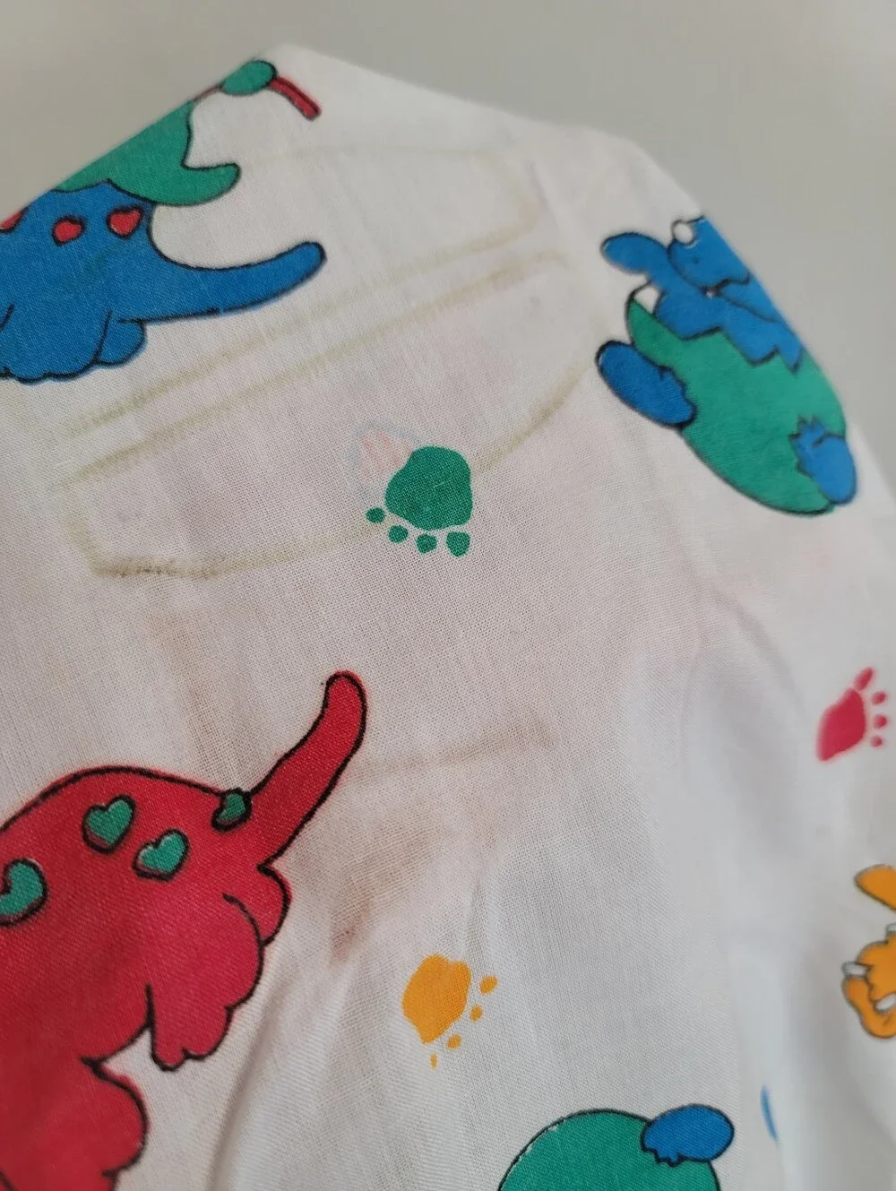 VTG Colorful Dinosaur That's Our Baby Princess Fabrics Crib Sheet 80s/90s